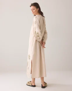 Hot A-line dress in linen blend Kleider