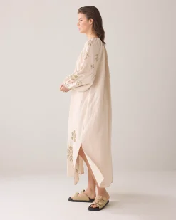 Hot A-line dress in linen blend Kleider