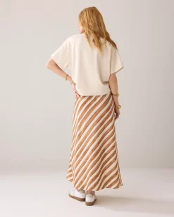 New Ankle-length linen-blend skirt Röcke