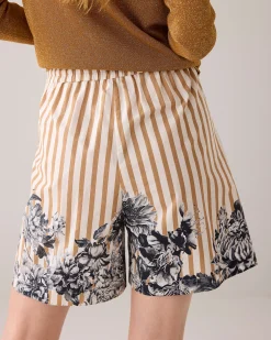 Outlet Baggy shorts with floral details Shorts