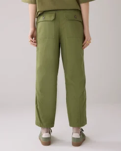 Discount Barrel-fit trousers with decorative seams Hosen & Jumpsuits