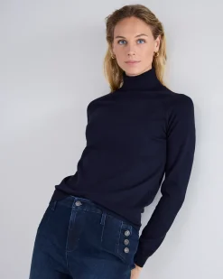 Online Basic polo neck jumper Pullover & Westen|Basics