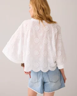 Hot Blouse in 3D floral cotton Blusen