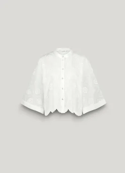 Hot Blouse in 3D floral cotton Blusen