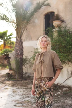 Best Blouse jacket with bow fastening Blusen