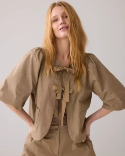 Best Blouse jacket with bow fastening Blusen