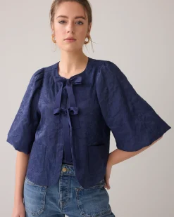 Sale Blouse jacket with bow fastening Blusen