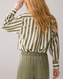 Discount Blouse with bow in contrast Blusen