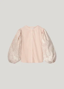 Discount Blouse with embroidered sleeves Blusen