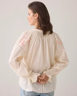 Fashion Bohemian blouse with flowers Oberteile & T-shirts