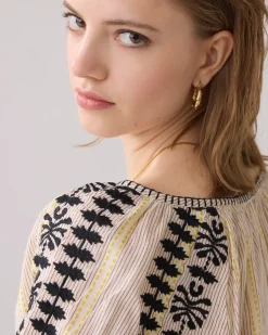 Fashion Bohemian top with embroidery Oberteile & T-shirts