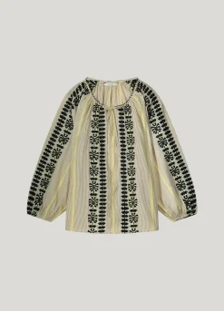 Fashion Bohemian top with embroidery Oberteile & T-shirts