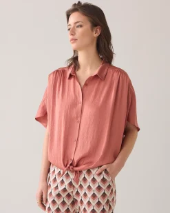 Sale Boxy blouse with bow detail Blusen