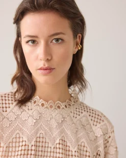 Fashion Boxy lace top Oberteile & T-shirts|Blusen