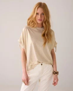 Fashion Boxy metallic top Oberteile & T-shirts
