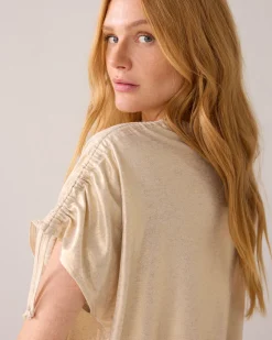 Fashion Boxy metallic top Oberteile & T-shirts