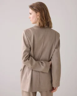 Online Boyfriend blazer in linen look Blazer & Jacken