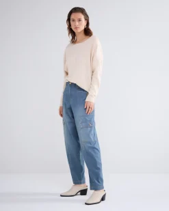 Online Cargo jeans with stripe Basics|Hosen & Jumpsuits