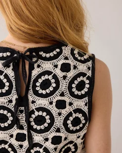 Clearance Crocheted boxy top Oberteile & T-shirts