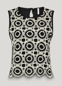 Clearance Crocheted boxy top Oberteile & T-shirts