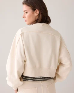 Outlet Cropped sweat jacket Pullover & Westen