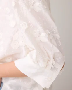 Hot 3D blouse with flowers Blusen