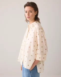 Online 3D blouse with flowers Blusen