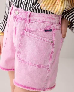 Outlet Denim short faded Shorts