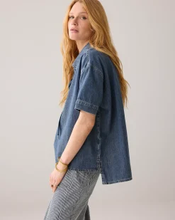 Clearance Denim top with lacing Oberteile & T-shirts