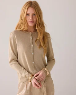 Best Fine-knit cardigan with lurex Pullover & Westen