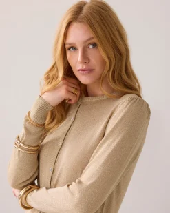 Best Fine-knit cardigan with lurex Pullover & Westen