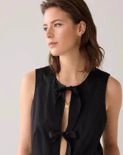 New Fitted gilet with bow fastening Blazer & Jacken