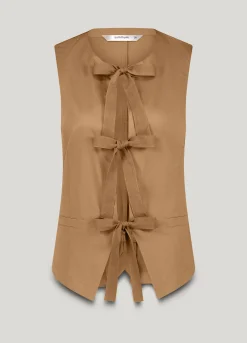 Sale Fitted gilet with bow fastening Blazer & Jacken