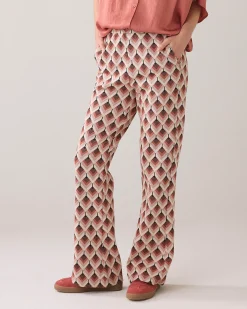 Discount Flared trousers graphic jacquard Hosen & Jumpsuits