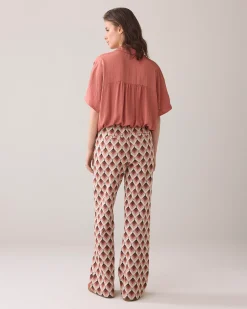 Discount Flared trousers graphic jacquard Hosen & Jumpsuits