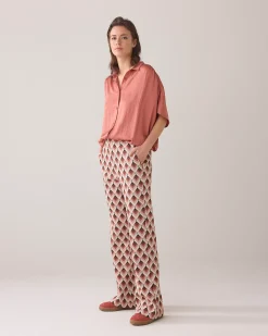 Discount Flared trousers graphic jacquard Hosen & Jumpsuits