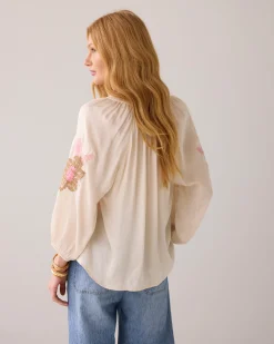 Outlet Glanzende A-lijn top Oberteile & T-shirts