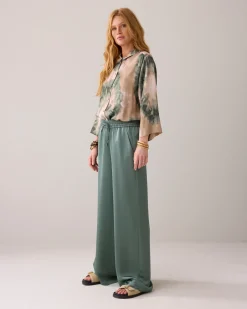 New Glanzende lange broek Hosen & Jumpsuits