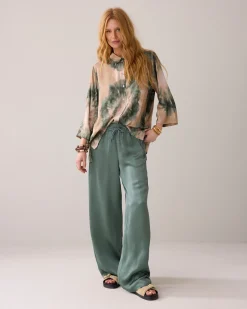 New Glanzende lange broek Hosen & Jumpsuits