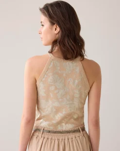 Hot Halter top with floral print Oberteile & T-shirts