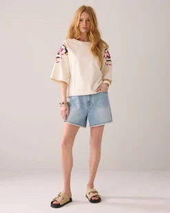 Online Hand-embroidered boxy jumper Pullover & Westen