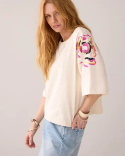 Online Hand-embroidered boxy jumper Pullover & Westen