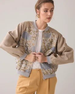 Outlet Jacquard bomber jacket Blazer & Jacken