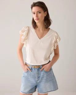 Fashion Jersey top with butterfly sleeve Oberteile & T-shirts