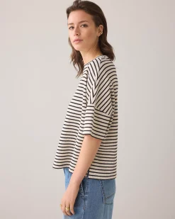 Hot Knitted top with stripes Oberteile & T-shirts