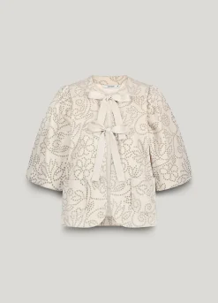 Discount Laser-cut blouse jacket Blusen