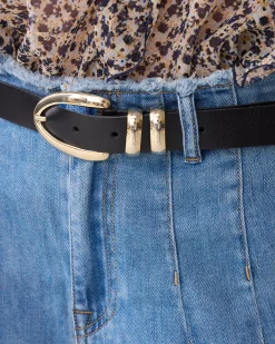 Fashion Leather belt with oval buckle Zubehör