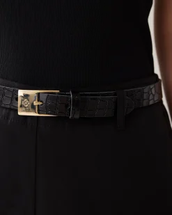 Discount Leather crocodile pattern belt Zubehör