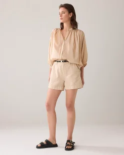 Discount Linen-blend shorts Shorts