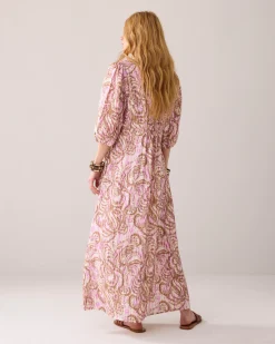 Fashion Long dress with botanical print Kleider
